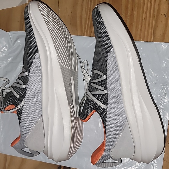 Women’s Athletic Shoes - Gray and Orange - Picture 12 of 13